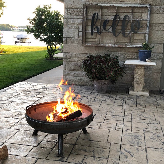 30" Heavy Duty Fire Pit, patina finish, long lasting, outdoor, fire bowl, fire pit, every season