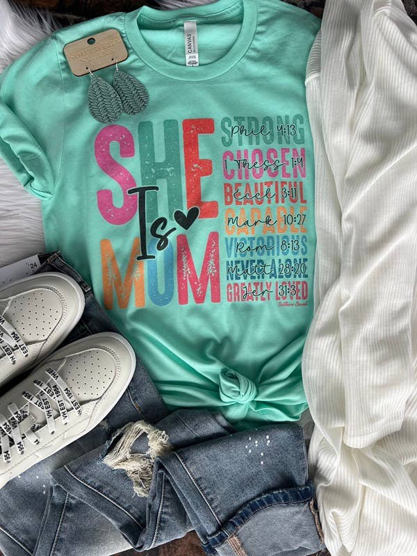 She Is Mom Graphic Tee