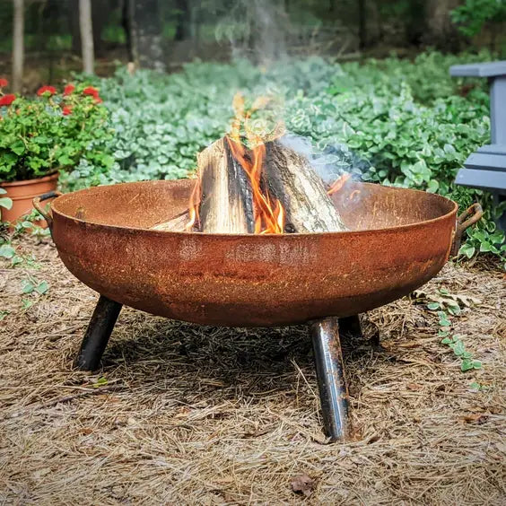 30" Heavy Duty Fire Pit, patina finish, long lasting, outdoor, fire bowl, fire pit, every season