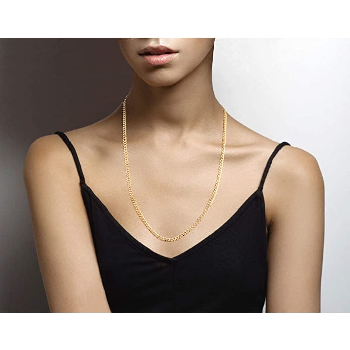 18k curb online link necklace