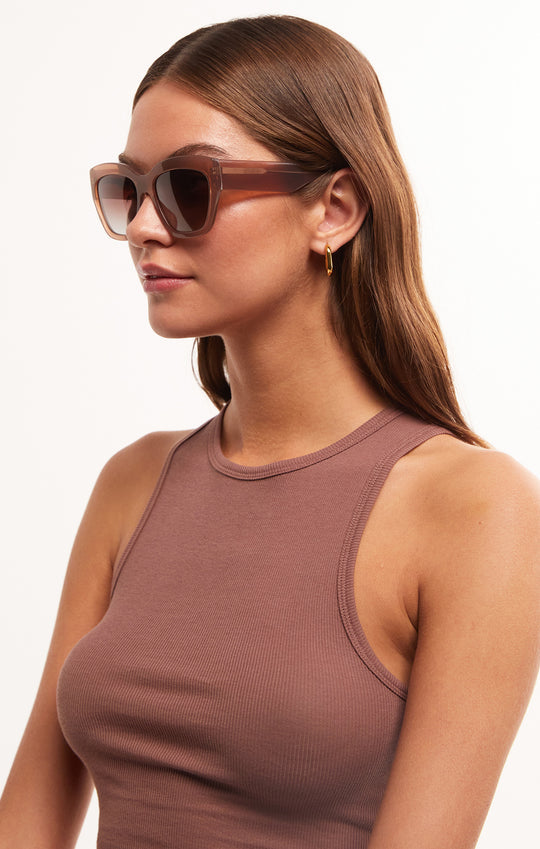 DEJA Green Oversized Square Sunglasses