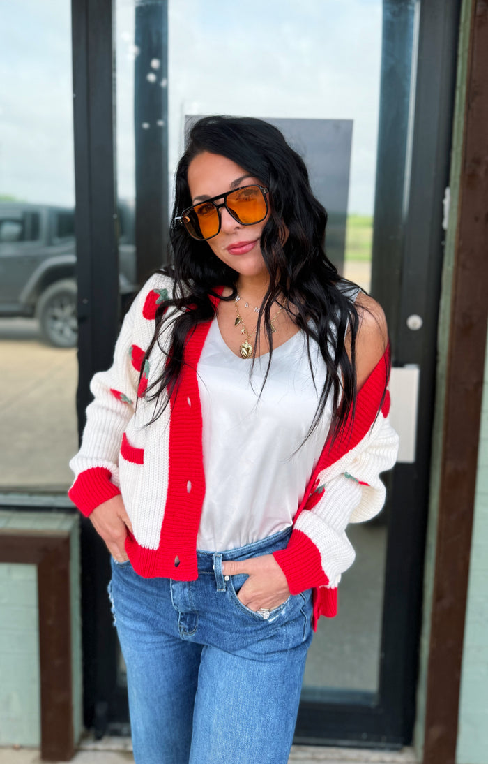 Strawberry Sweetheart Sweater