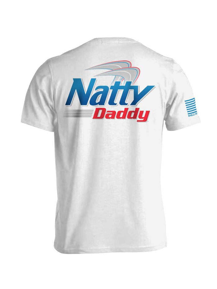 Natty Daddy Graphic Tee, short sleeve, white, red, blue, men, summer