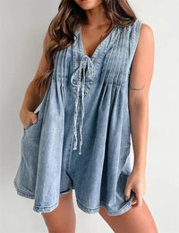 Effortless Edge Denim Romper