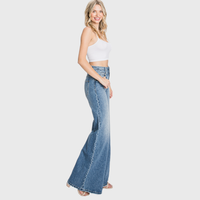 Vintage Luxe High-Waisted Wide-Leg Jeans