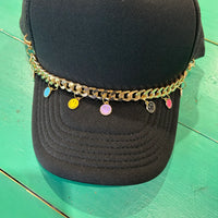 Keep Smiling Smiley Trucker Hat Chain