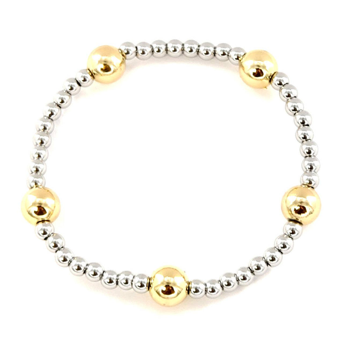 Silver & Gold Harmony Beaded Bracelet