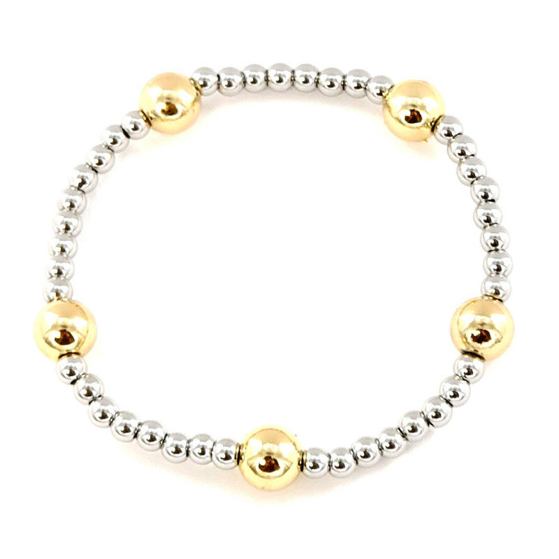 Silver & Gold Harmony Beaded Bracelet