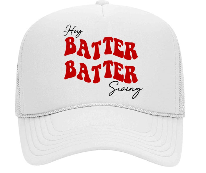 Hey Batter Batter Trucker Hat Social Statement