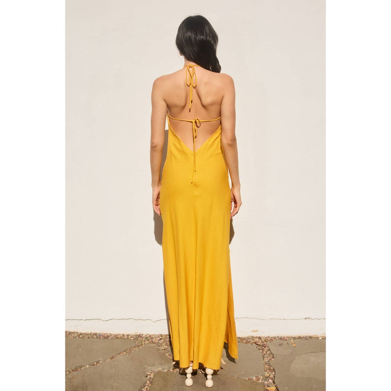 Heaven Sent Halter Neck Open Back Maxi Dress