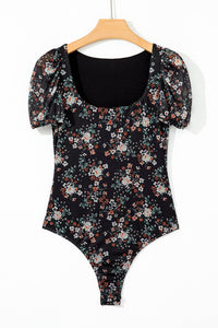 Flirty Flora Puff Sleeve Bodysuit