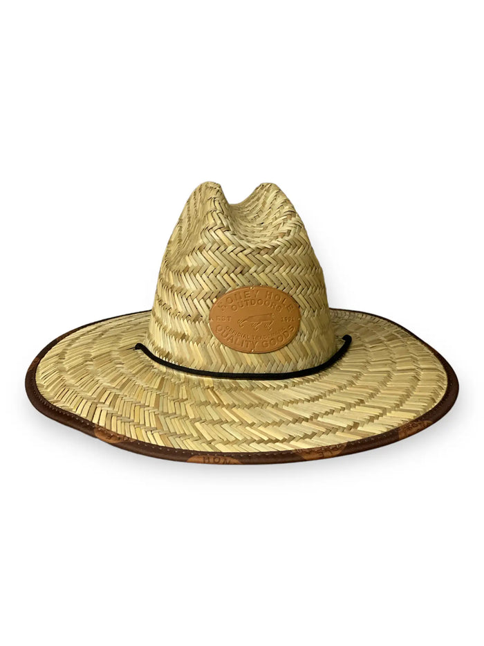Straw Hat - Lucky 13, sun hat, honey hole, summer, sun blocker, tan 