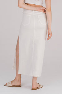 Coastal Breeze Side Slit Midi Skirt