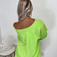 Grinch Don't Kill My Vibe Lime Green Off Shoulder Graphic