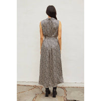 Cheetah Sleeveless Longline Shirt Dress