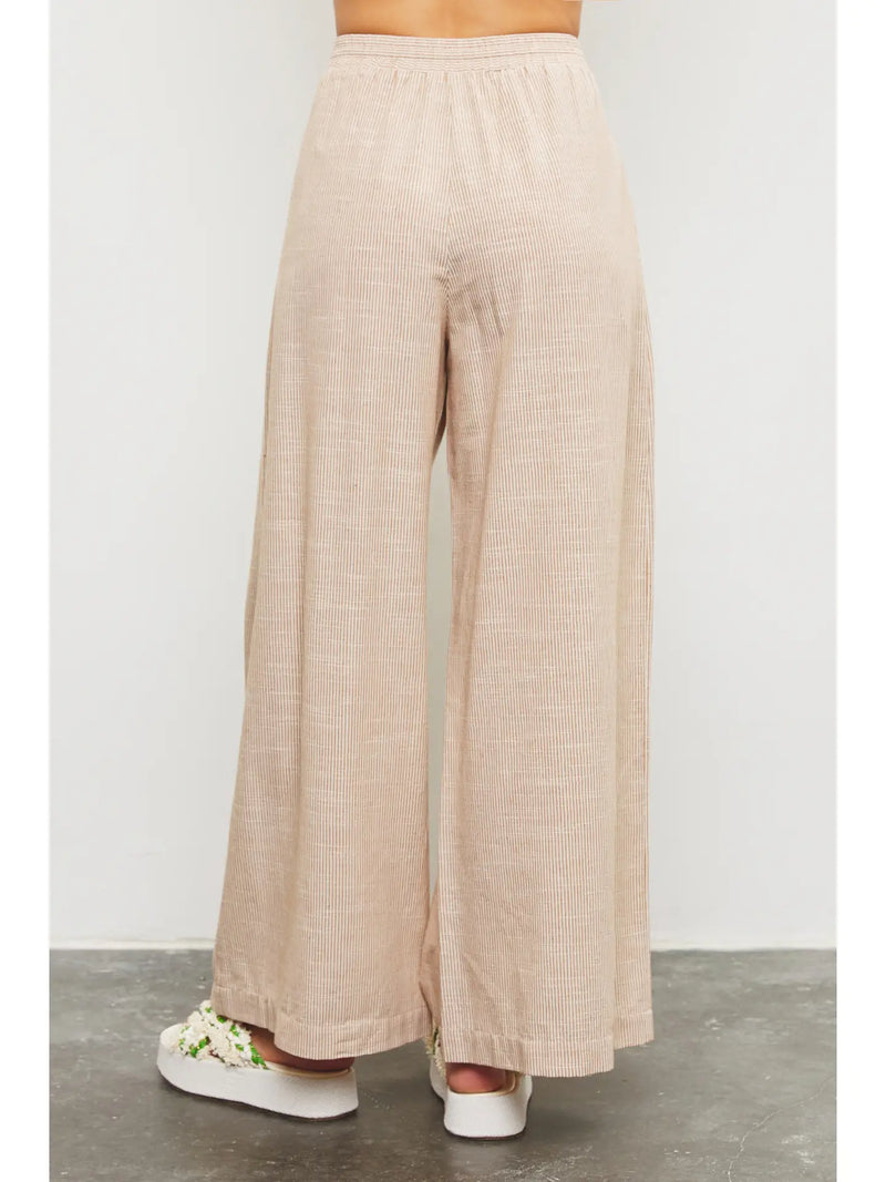 Sky |Wide Leg Striped Pants