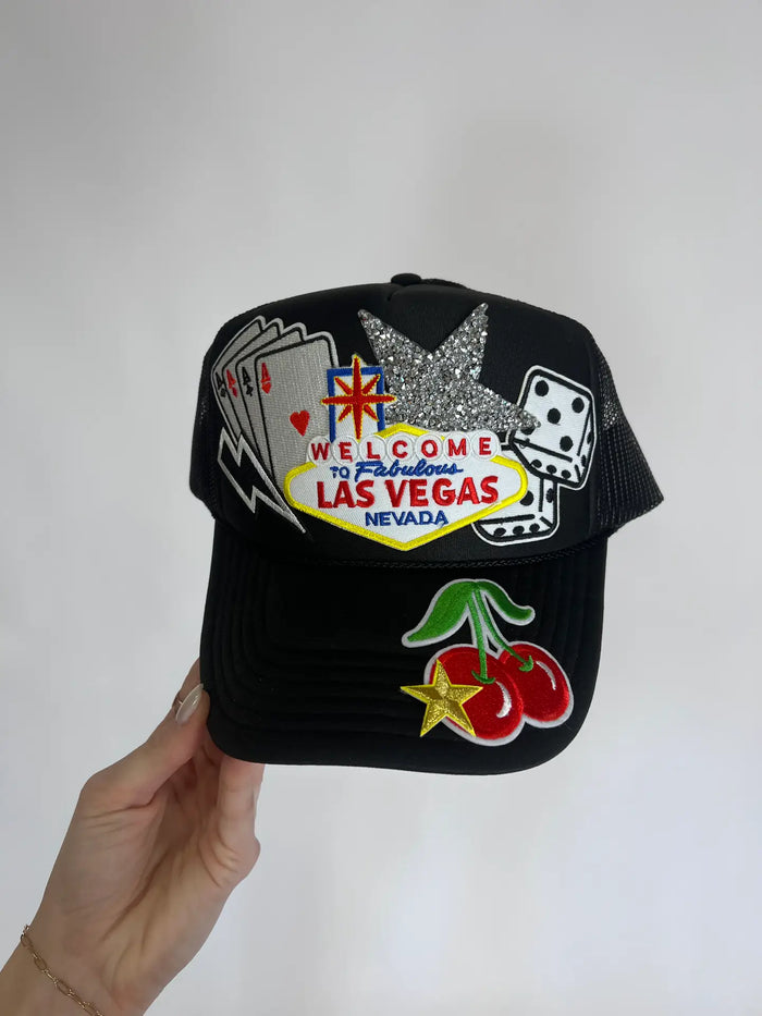 Viva Las Vegas Custom Patch Trucker Hat Social Statement 