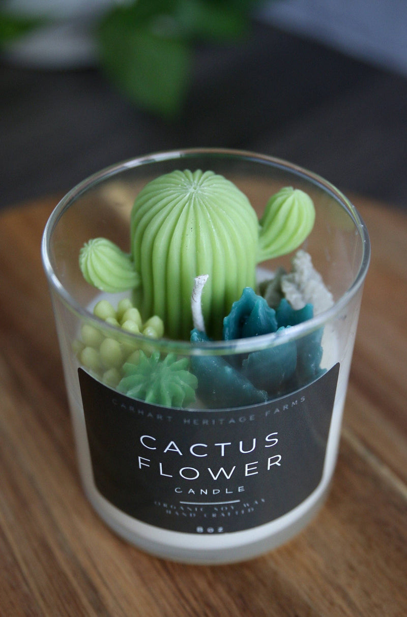 Cactus Flower Candle