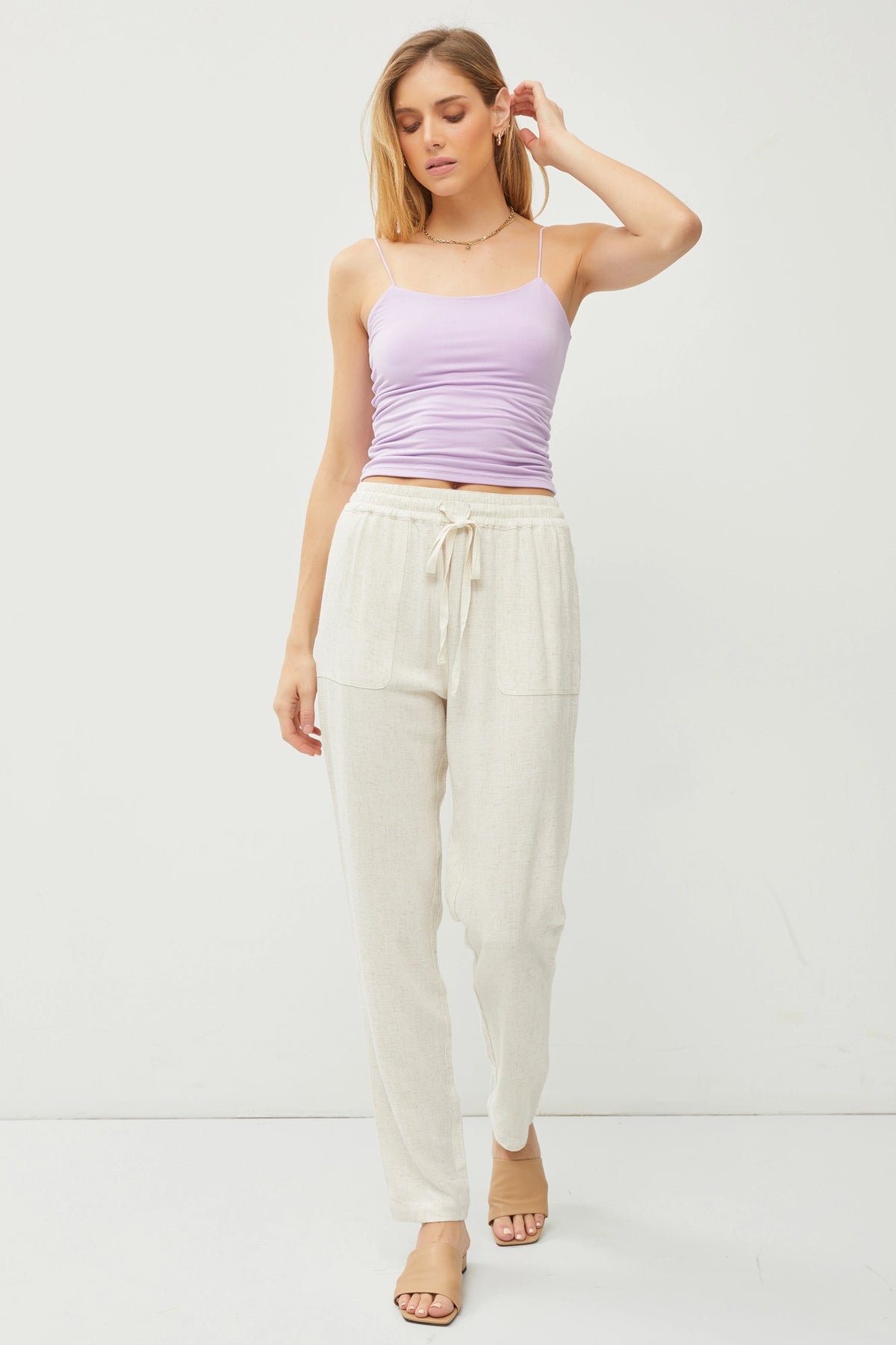 Love Yourself Linen Joggers