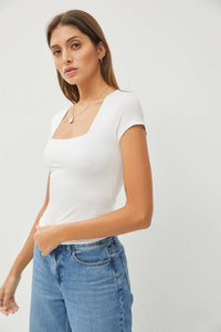 Essential Square Neck Knit Tee