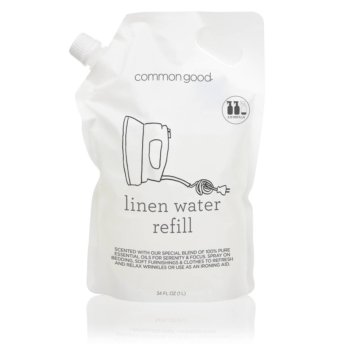 Plant Based |Linen Water Refill Pouch, 34 Fl oz Cg Blend Scent