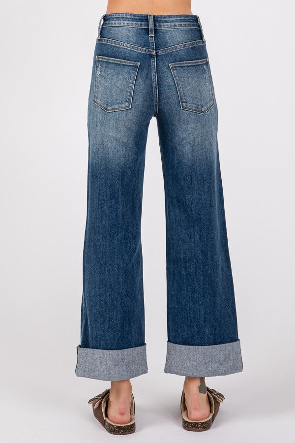 Rachel High Rise Cuffed Jeans