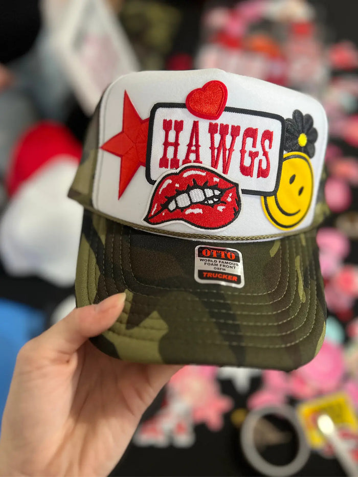 Hawgs Custom Patch Trucker Hat Social Statement 