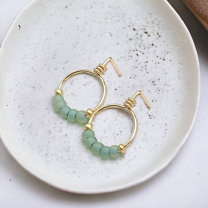 Hoop Stud Earrings + Assorted Colors