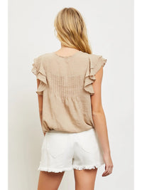 Sierra |V-Neck Ruffle Top