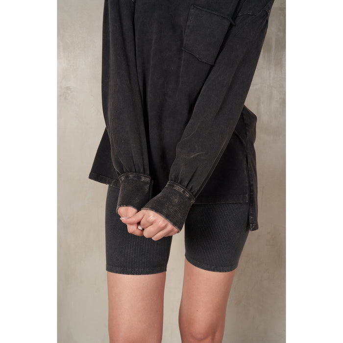 Crew Neck High-Low Hem