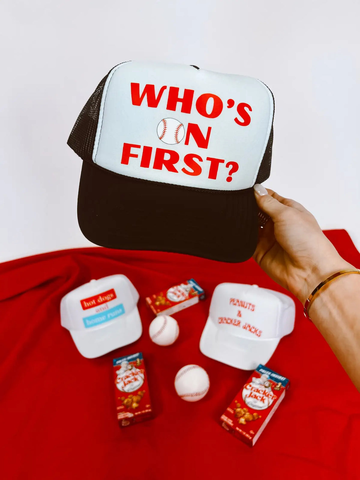Who's On First? Trucker Hat Social Statement 