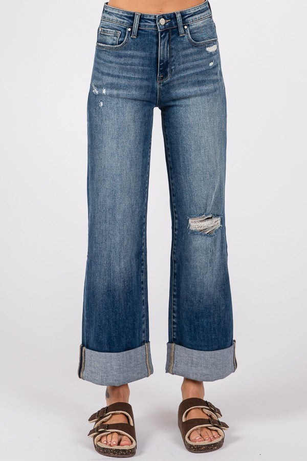 Rachel High Rise Cuffed Jeans