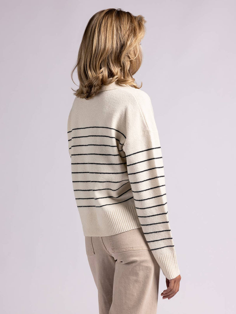 Amelia Collared Striped Sweater