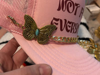 Gold Butterflies with Turquoise Trucker Hat Chain
