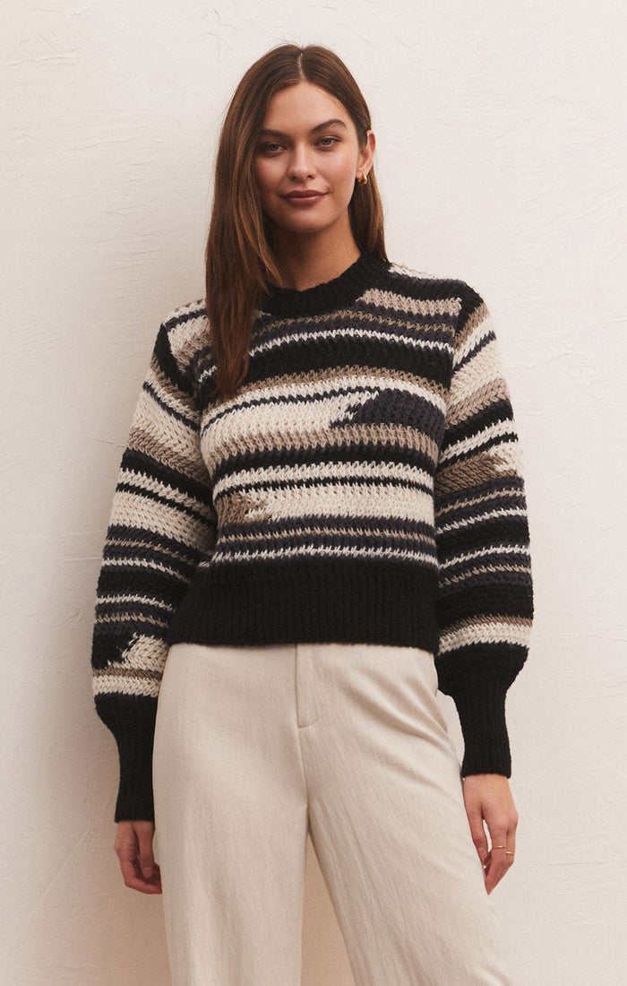 Asheville Stripe Sweater Black | Z Supply