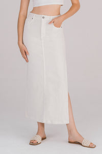 Coastal Breeze Side Slit Midi Skirt