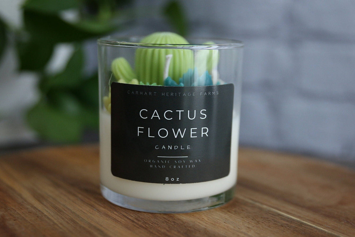 Cactus Flower Candle