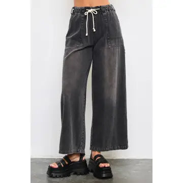 viv |Wide Leg Denim Pants