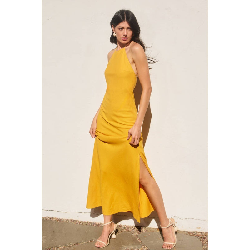 Heaven Sent Halter Neck Open Back Maxi Dress