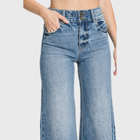 Vintage Luxe High-Waisted Wide-Leg Jeans