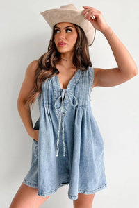 Effortless Edge Denim Romper
