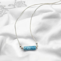 Adjustable Sterling Silver Bar Necklace + Assorted Colors