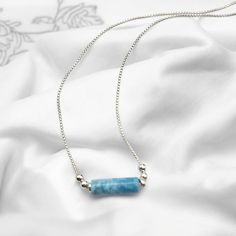 Adjustable Sterling Silver Bar Necklace + Assorted Colors