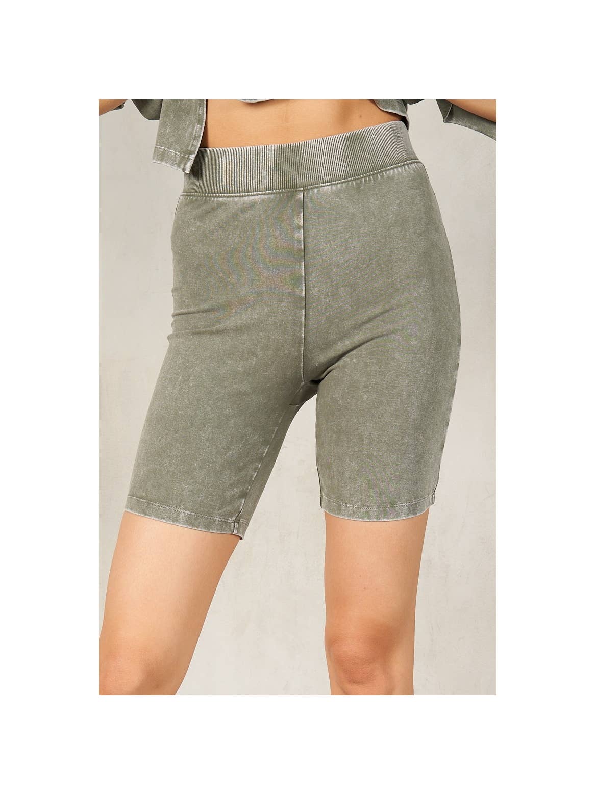 Mineral Washed Basic Bike Shorts