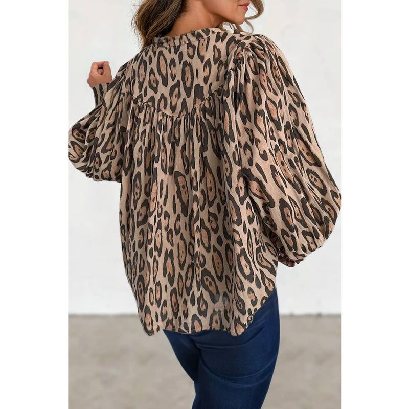 Leopard Long Sleeve Blouse