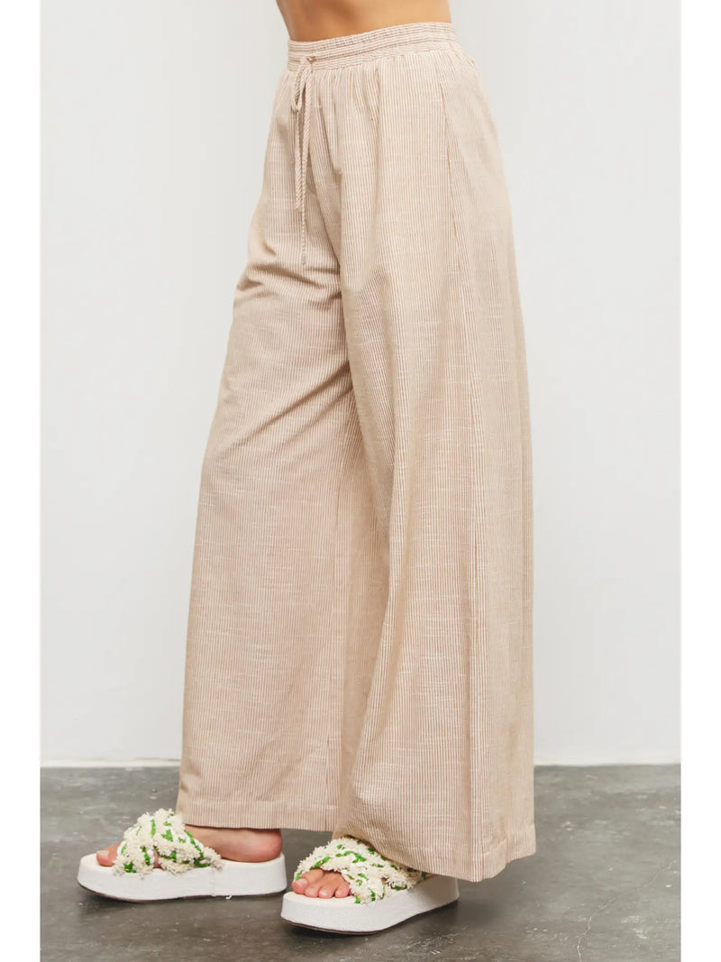 Sky |Wide Leg Striped Pants