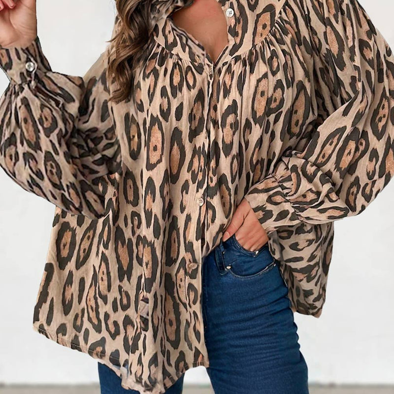 Leopard Long Sleeve Blouse