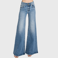 Vintage Luxe High-Waisted Wide-Leg Jeans