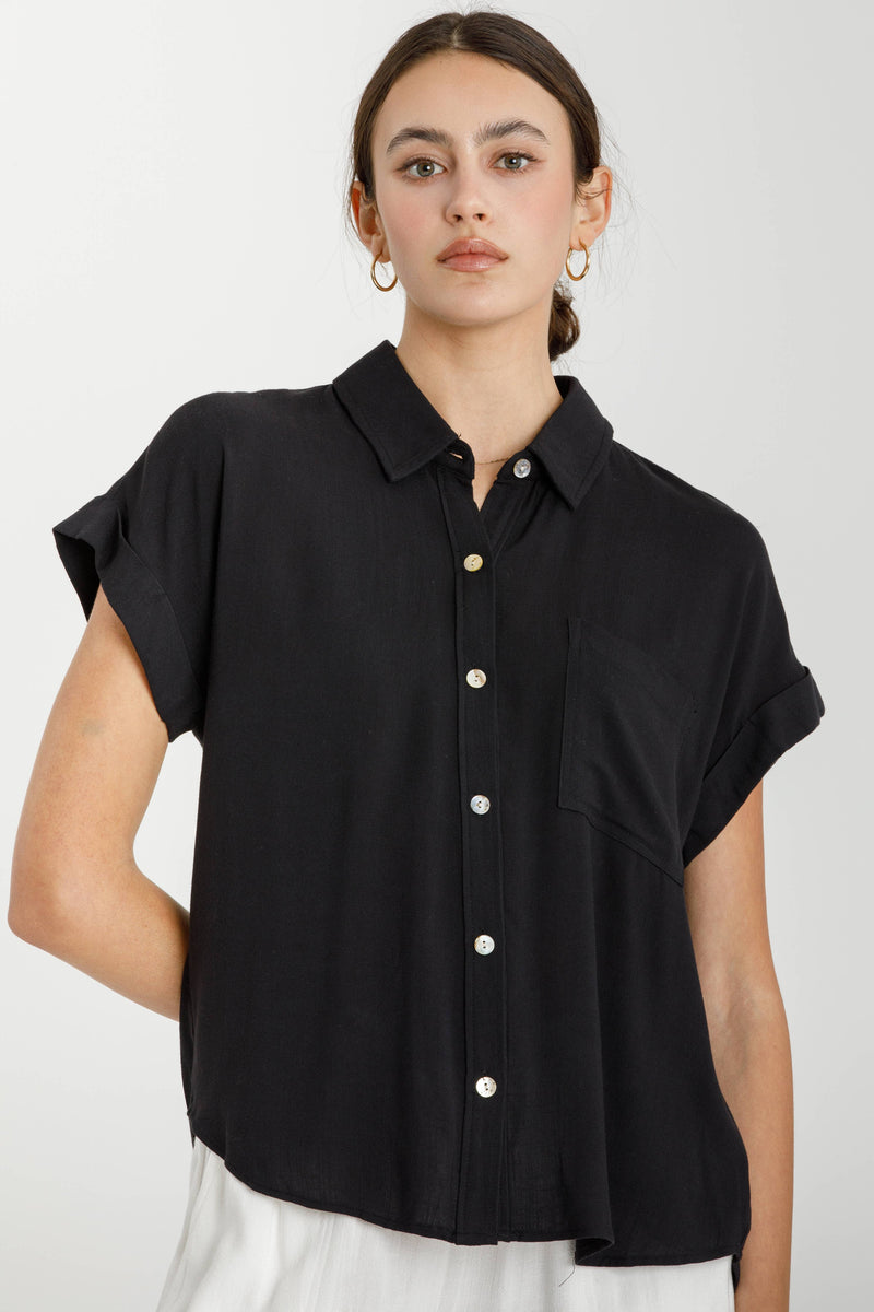Classic Roll-Cuff Button-Down Shirt
