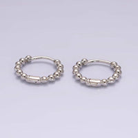 Golden Bubble - 14K Beaded Huggie Hoops